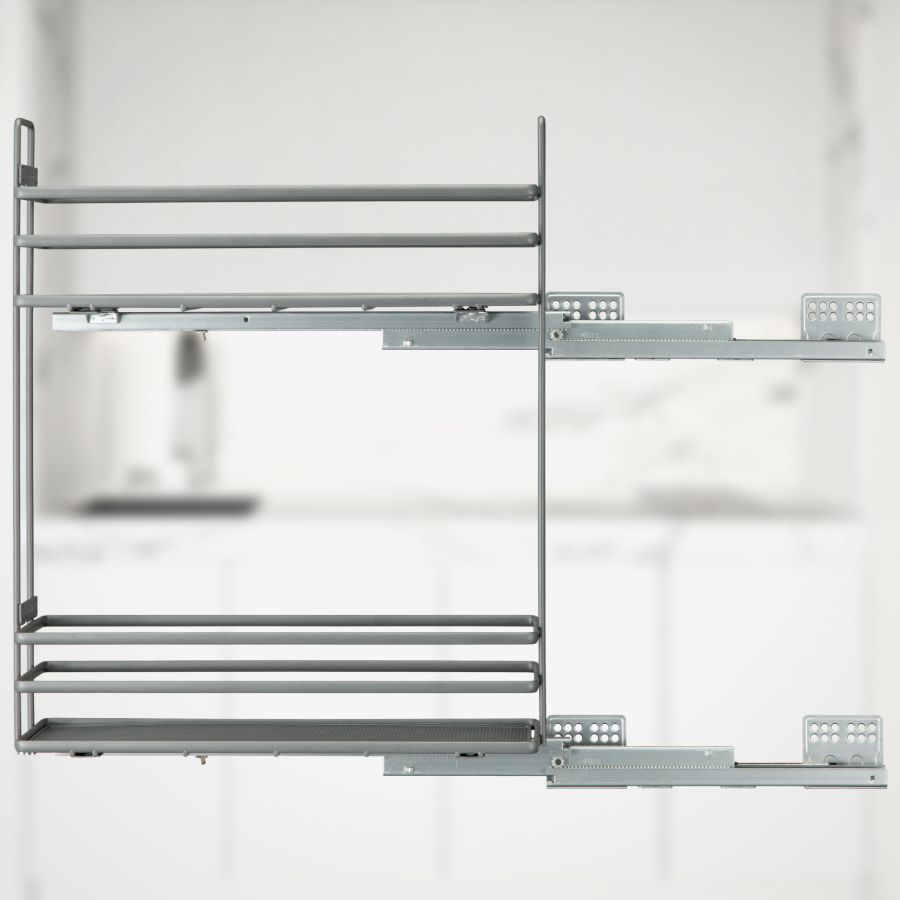 фото Выдвижная корзина VESPLINE двухуровневая в нижнюю базу 200 мм с доводчиком