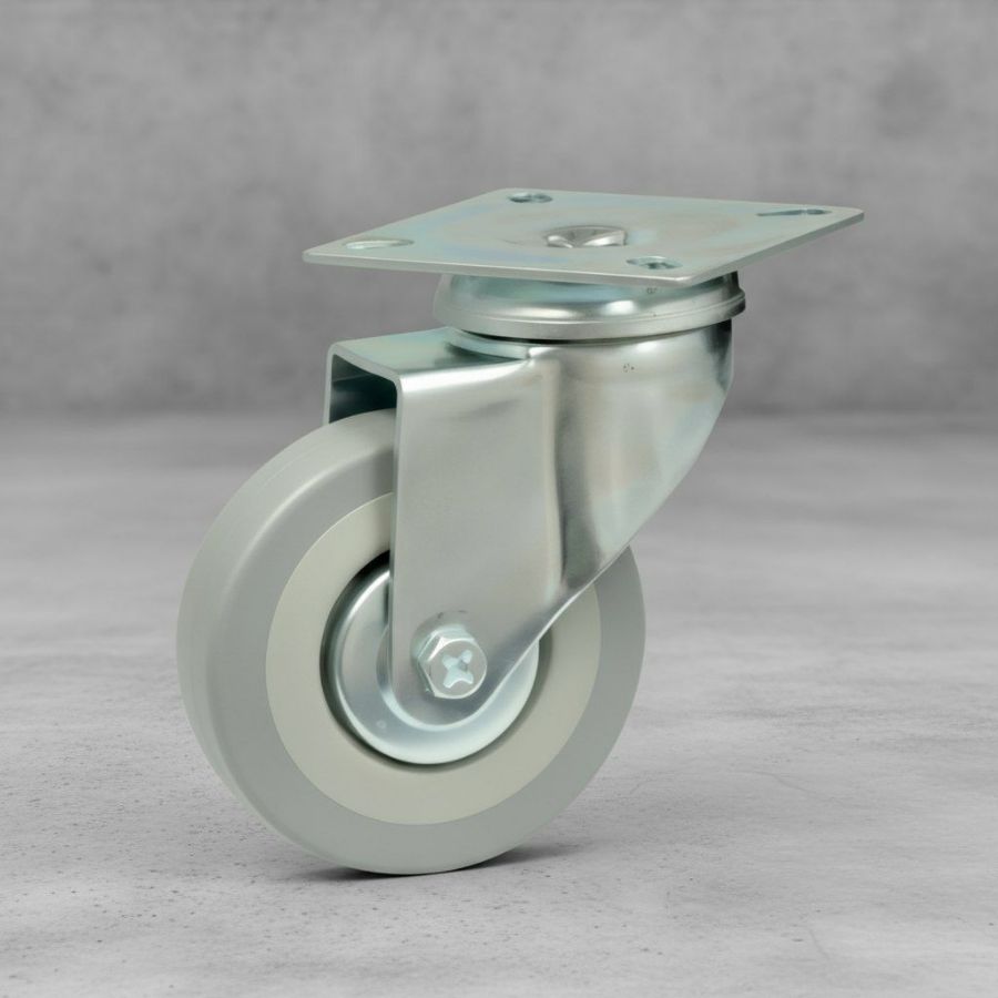 фото Колесная опора резиновая с площадкой d 50 мм