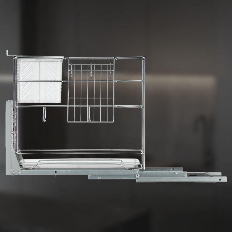 фото Выдвижная корзина двухуровневая в нижнюю базу 200 мм с доводчиком