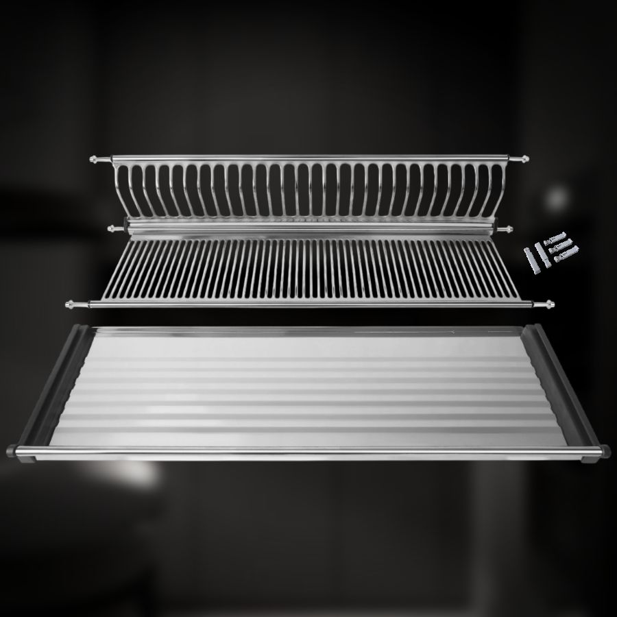 фото Посудосушитель одноуровневый из нержавеющей стали в шкаф 800 мм