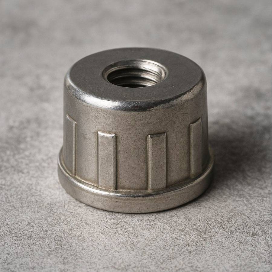 фото Подпятник 10мм метал.с резьбой R-12, хром, гальваника АЛЬБА