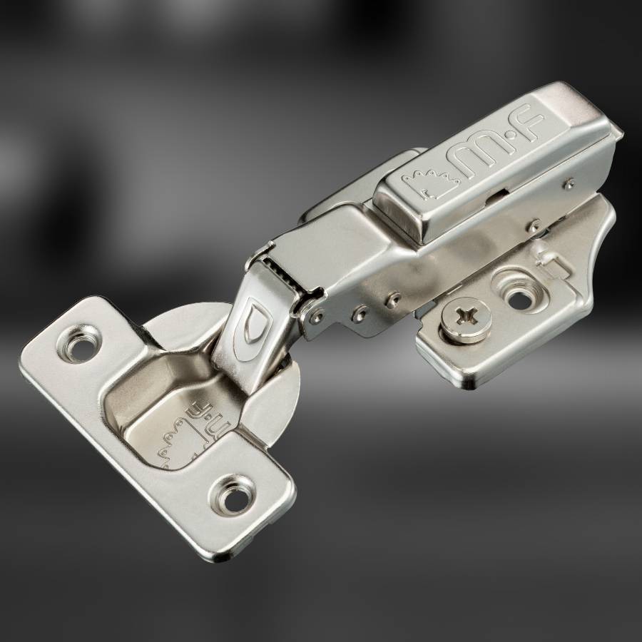 фото Петля полунакладная MF Прима Топ (Prima Top), с трехмерной регулировкой, 45 мм, быстросъемная, с доводчиком