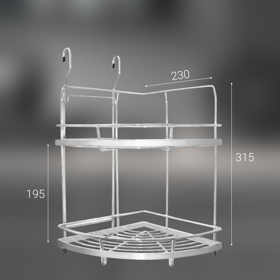 фото Полка угловая двойная CWJ201F-2 ALBA 230x240x400мм