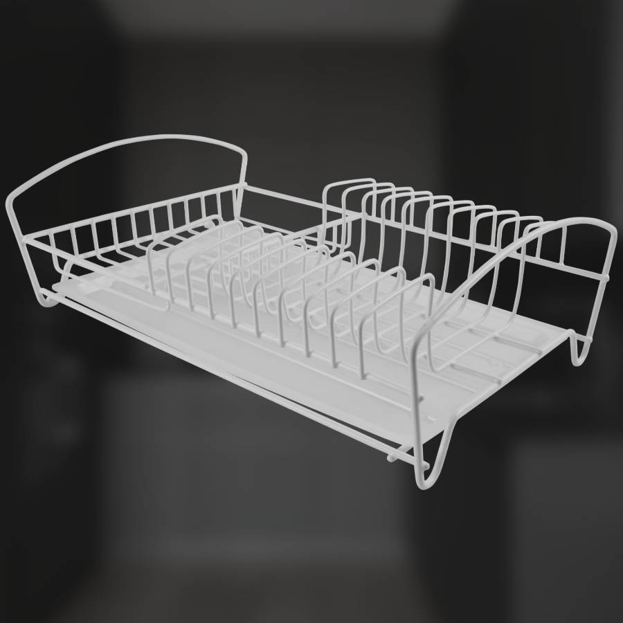 фото Сушилка для посуды одноуровневая настольная белая