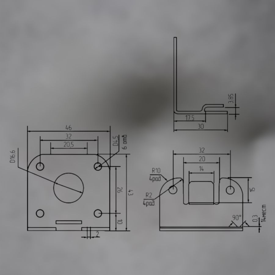 фото Навес кухонный до 70кг серый