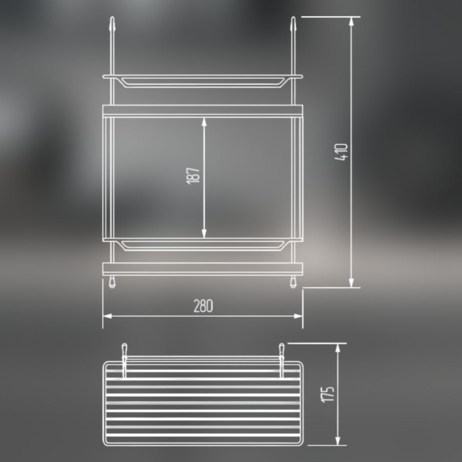 фото Полка двойная CWJ216B-3 ALBA 280x180x410 мм хром