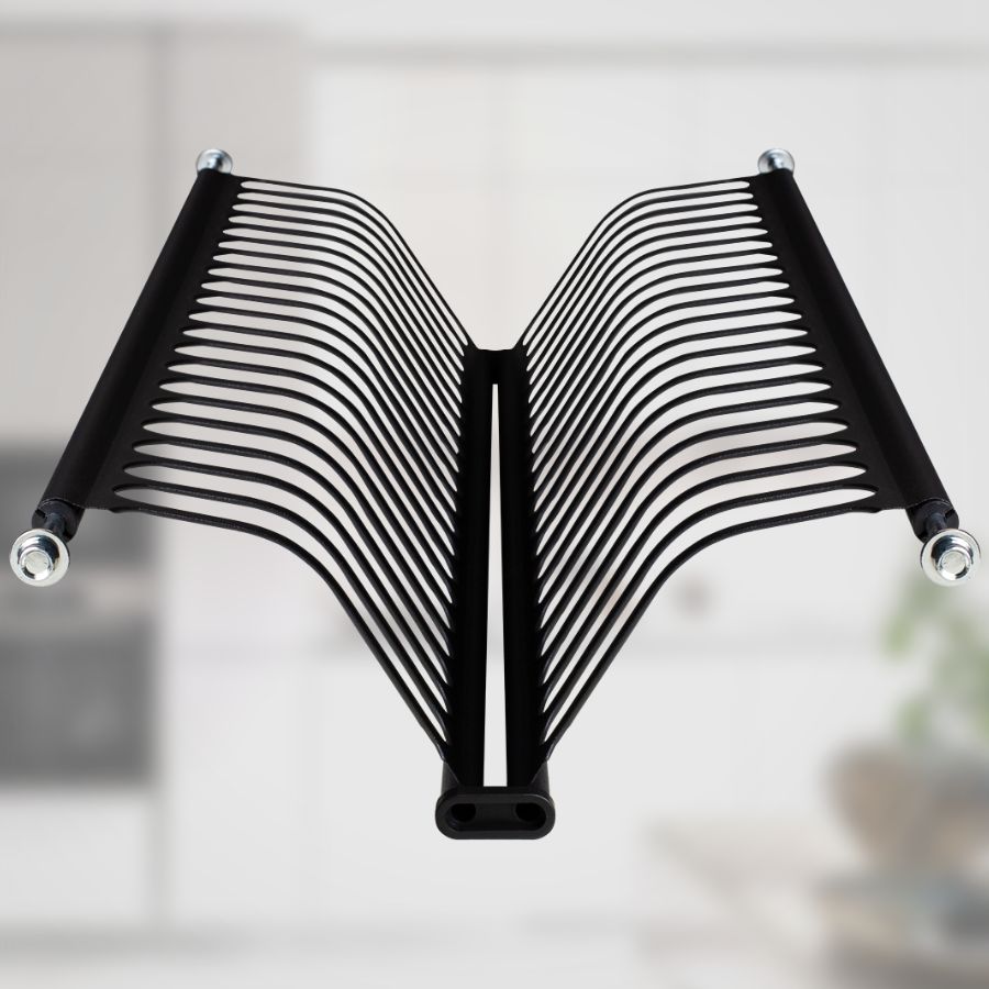 фото Посудосушитель черный из нержавеющей стали в шкаф 600 мм