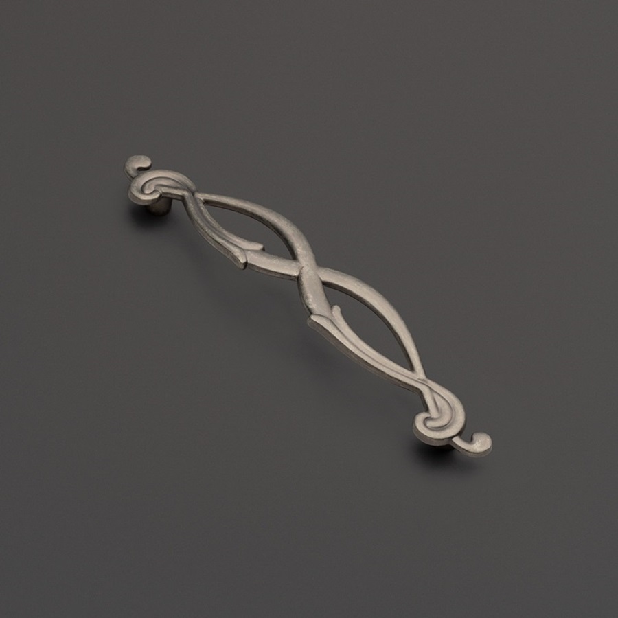 фото Ручка-скоба ВЕНЕРА, 128 мм, серебро античное