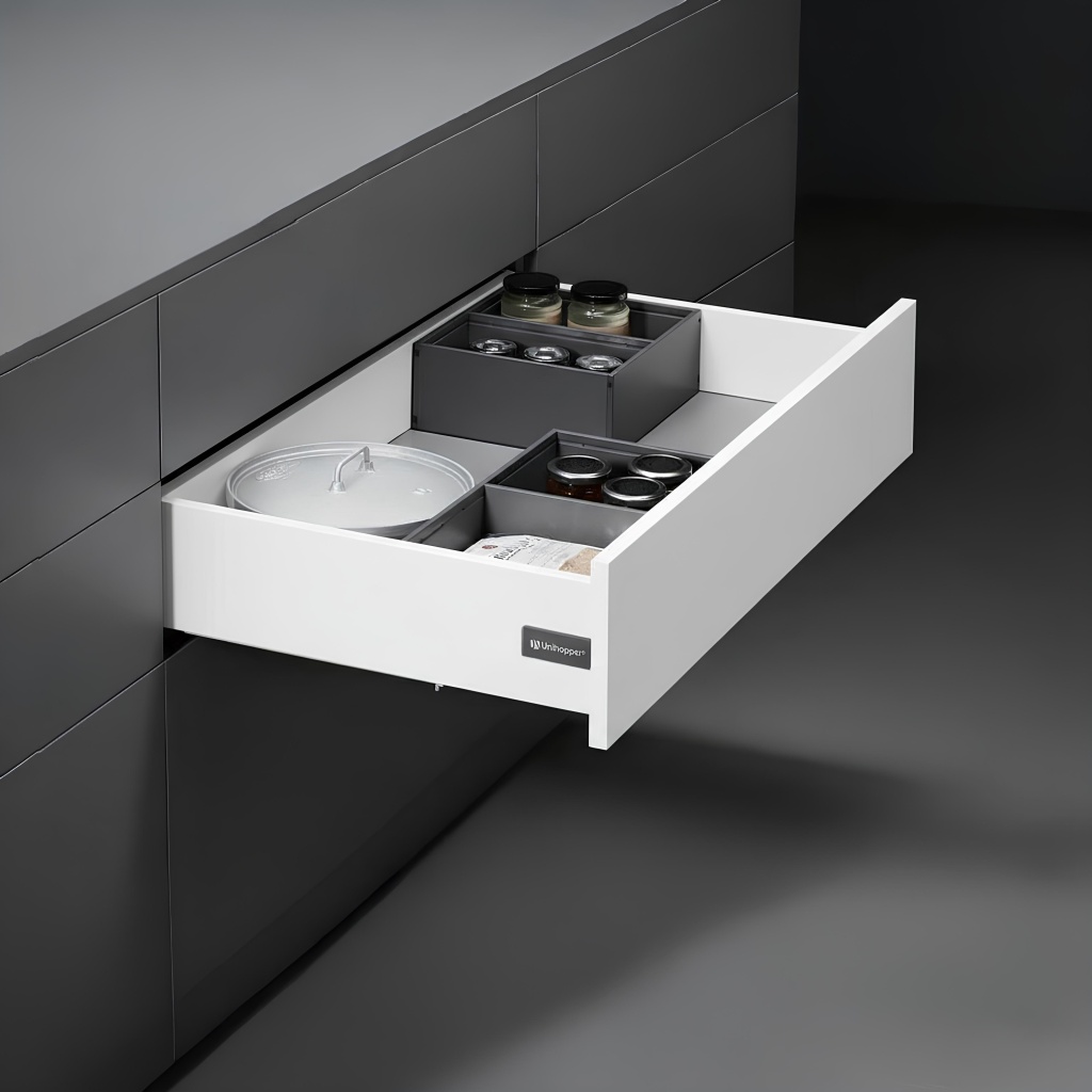 фото Комплект выдвижного ящика Unihopper Magic Box, 120*450 мм, с доводчиком, белый