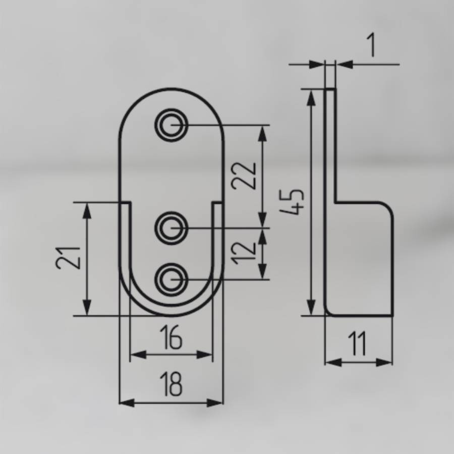 фото Штангодержатель для трубы овальной 30x15 мм, стальной