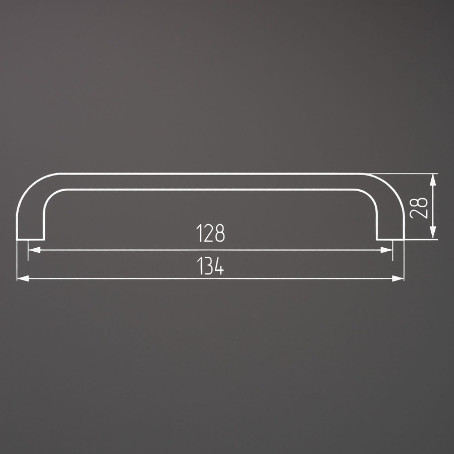 фото Ручка-скоба РИГЕЛЬ, 128 мм, черный матовый