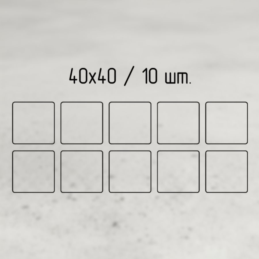 фото Подпятник войлочный 4х4 см (10 шт на листе) WEISS-A4040, цвет белый, Турция