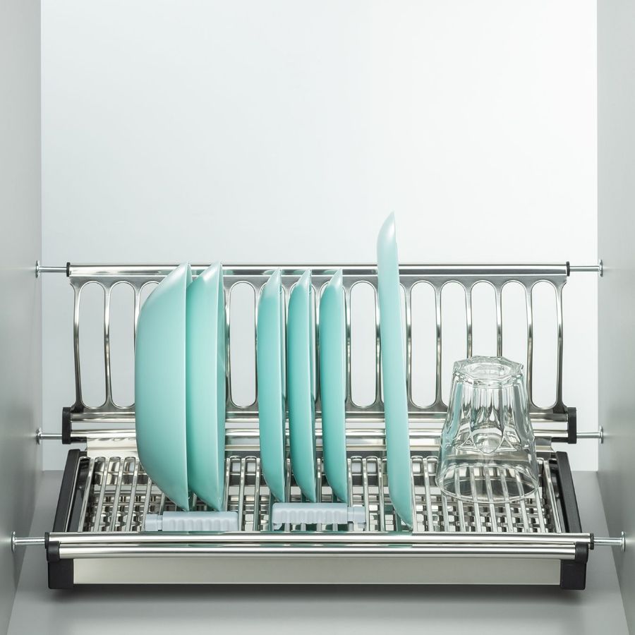 фото Посудосушитель одноуровневый из нержавеющей стали в шкаф 500 мм