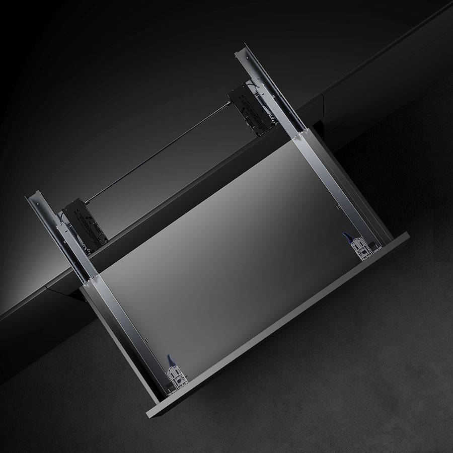 фото Комплект направляющих с системой push-to-open, с доводчиком 450 мм и стабилизатором