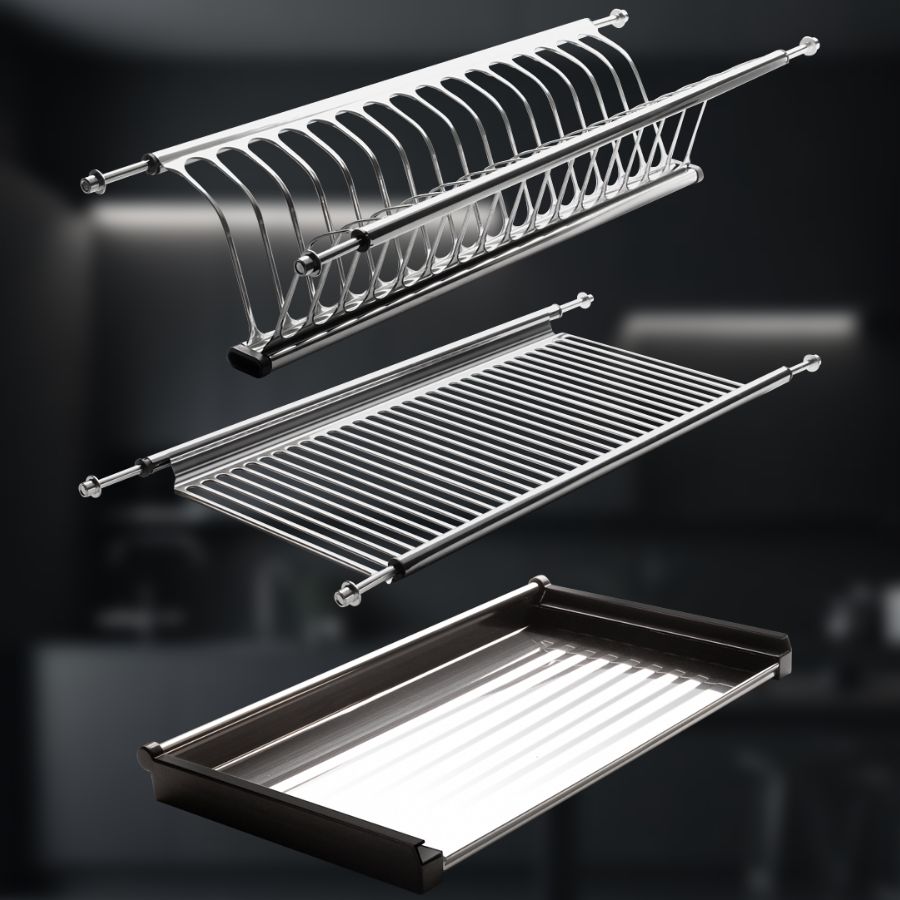 фото Посудосушитель из нержавеющей стали в шкаф 500 мм