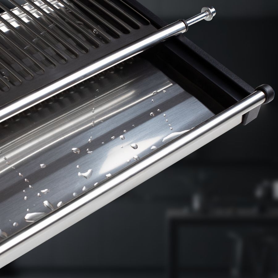 фото Посудосушитель из нержавеющей стали в шкаф 400 мм