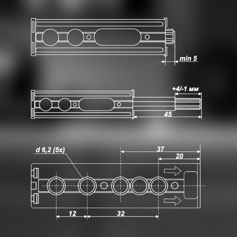 фото Магнитный толкатель Push-to-Open накладной на 100 000 открываний