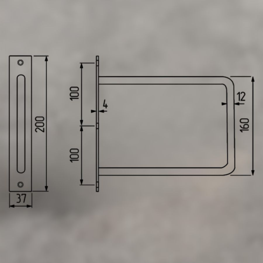 фото Полкодержатель LOFT-8 (220*230), черный (30 кг)