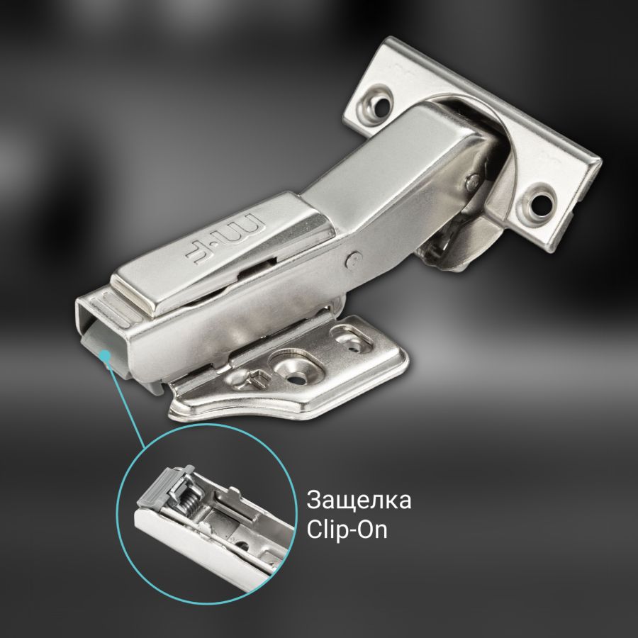 фото Петля угловая 45° MF Прима Олл 2-Вэй (Prima All-2-Way) с трехмерной регулировкой, быстросъемная, с доводчиком