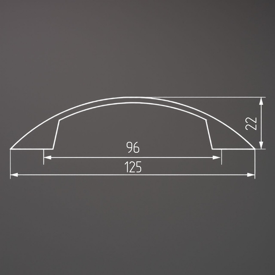 фото Ручка-скоба АЛЬТАИР, 96 мм, хром глянцевый