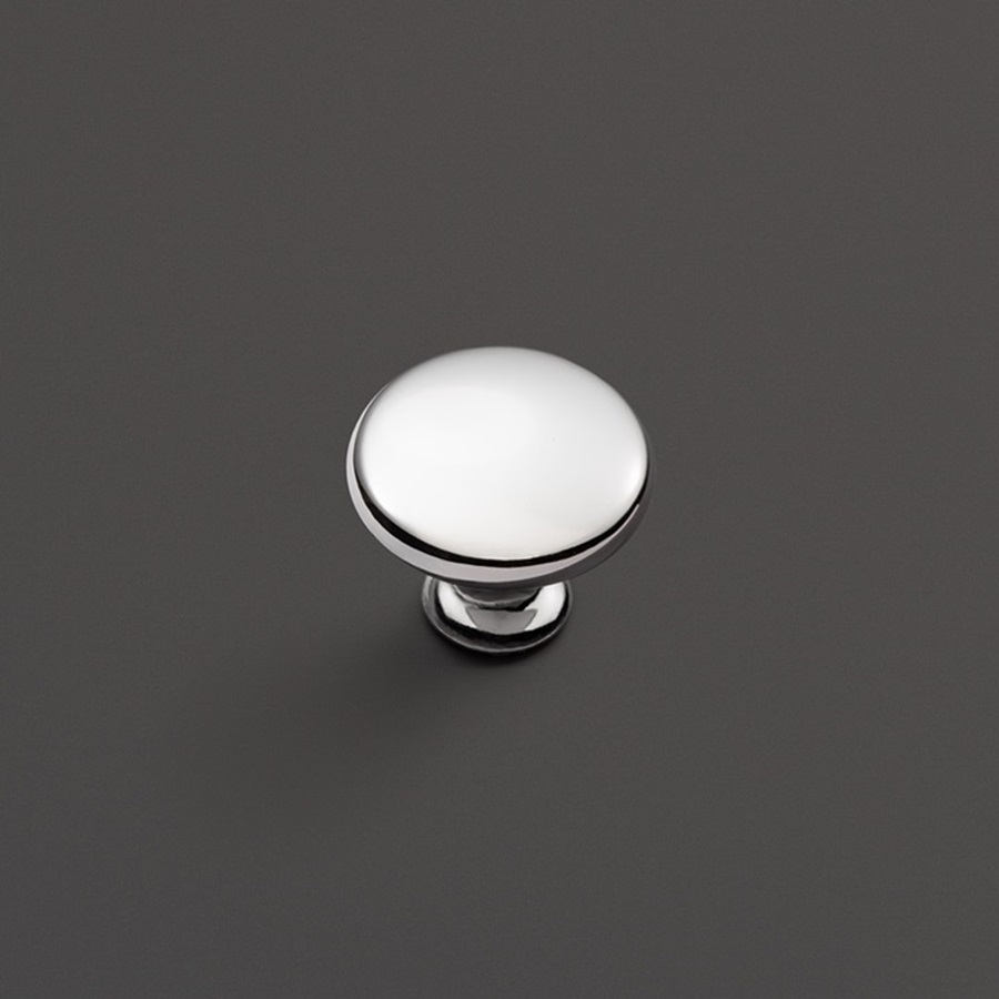 фото Ручка-кнопка КАССИО, хром глянцевый