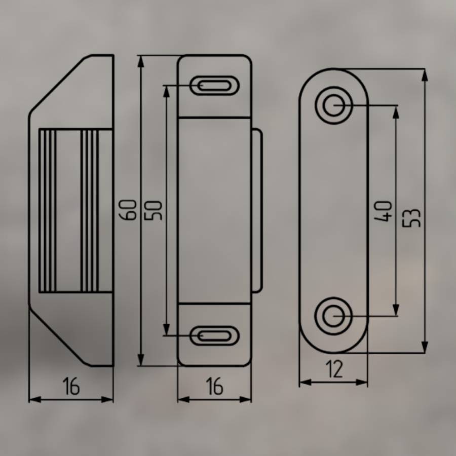фото  Защелка магнитная "Гигант" коричневая