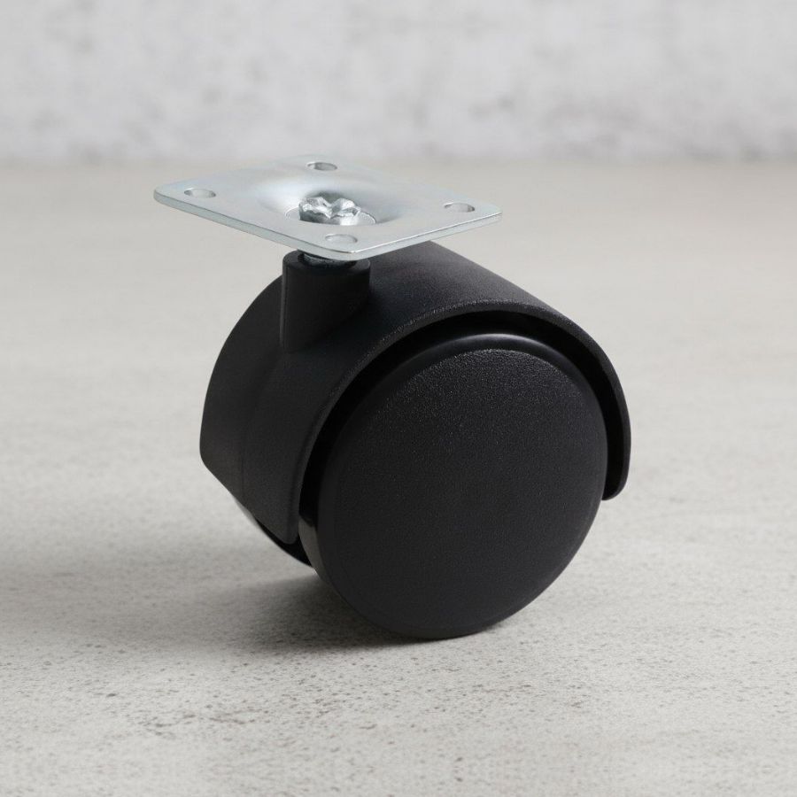 фото Колесная поворотная опора с площадкой d 40 мм, 38х38х1,2мм