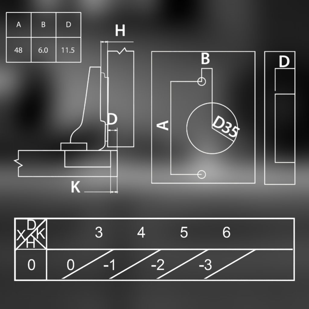 фото Петля полунакладная MF Prima All-2-Way 3D, Clip-on, доводчиком, мягкий ход, черный никель