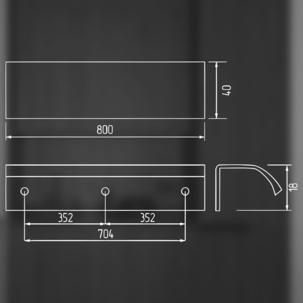 фото Ручка-скоба ТИТАН, 704/800 мм, хром матовый