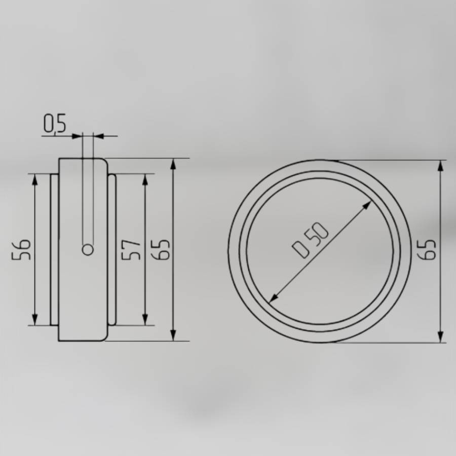 фото Кольцо-фиксатор для полок трубы 50 мм, хром