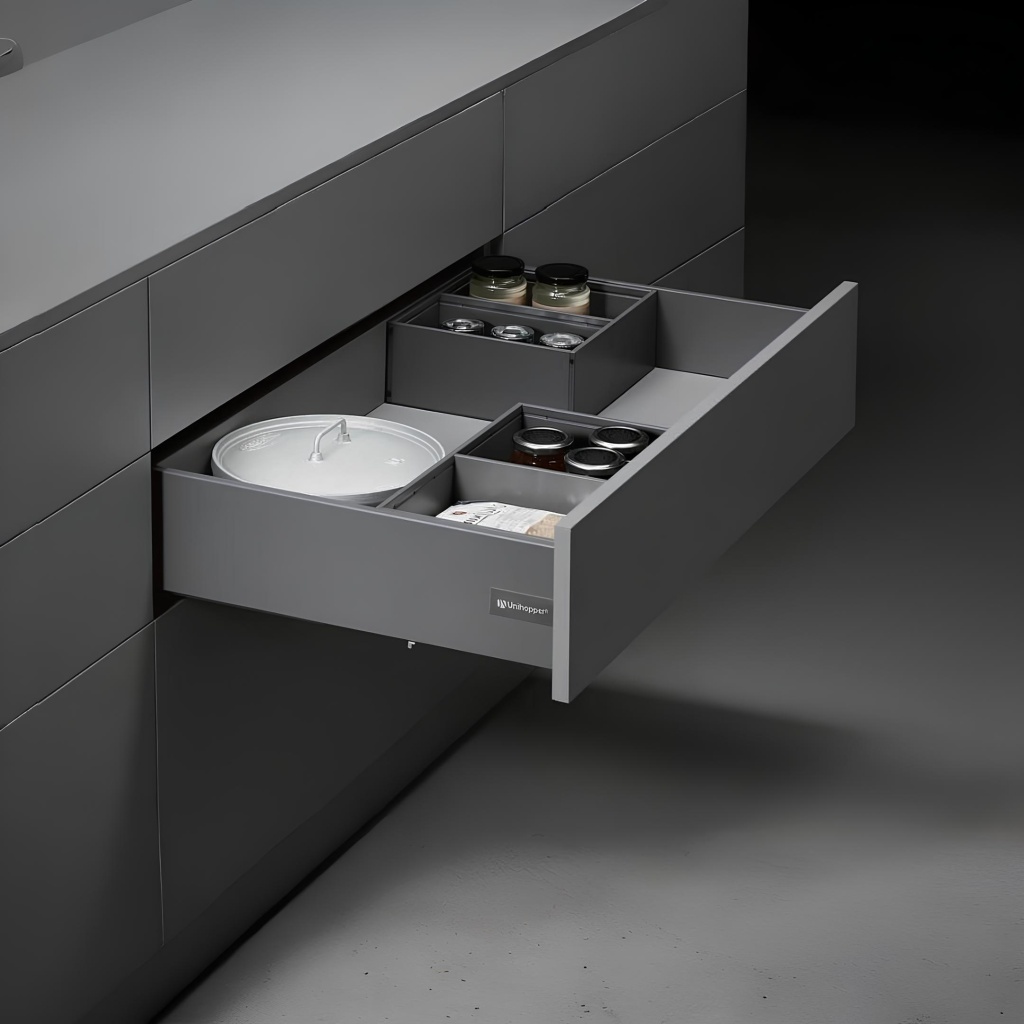 фото Комплект выдвижного ящика Unihopper Magic Box, 120*450 мм, с доводчиком, графит