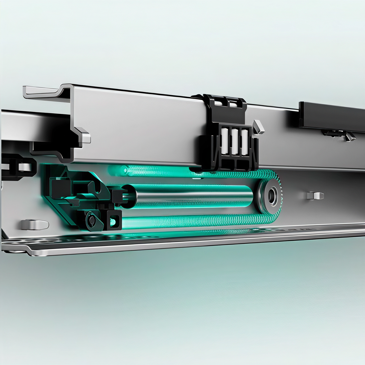 Направляющие скрытого типа 450мм Clip-on полного выдвижения с доводчиком c синхронизатором 3D регулировкой